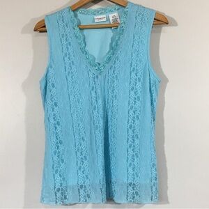 Covington‎ Lace Overlay Tank Top
